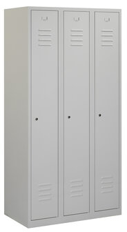 Lockerkast 180 x 90 x 50 cm (HxBxD) met ventilatie sleuven in deur.