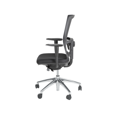 Schaffenburg serie 300 NEN ergonomische bureaustoel met zwart of aluminium voetkruis en mesh rugleuning