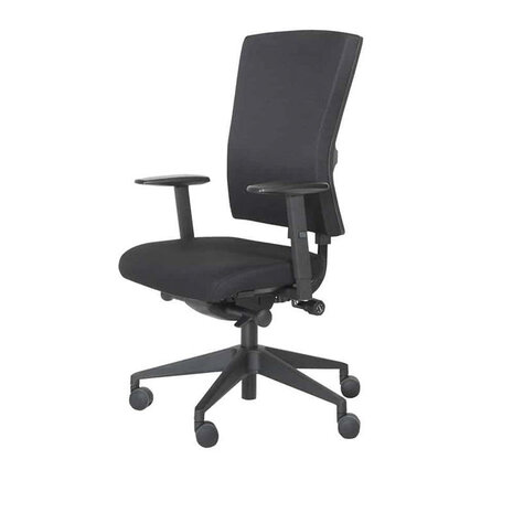 Schaffenburg serie 300 NEN Comfort ergonomische bureaustoel met zwart of aluminium voetkruis 