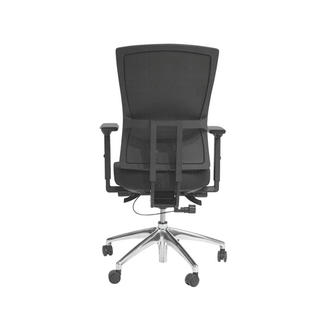 Schaffenburg serie 300 NEN Comfort ergonomische bureaustoel met zwart of aluminium voetkruis 