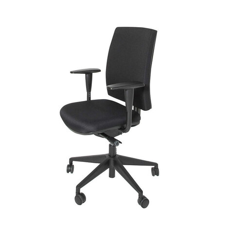 Schaffenburg serie 350 NEN  ergonomische bureaustoel met zwart of aluminium voetkruis