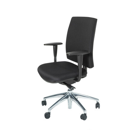 Schaffenburg serie 350 NEN  ergonomische bureaustoel met zwart of aluminium voetkruis